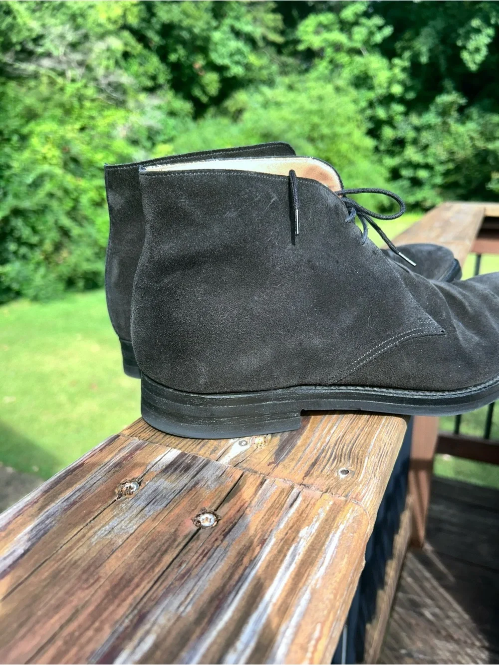 Crockett & Jones Tetbury Black Suede chukka boots